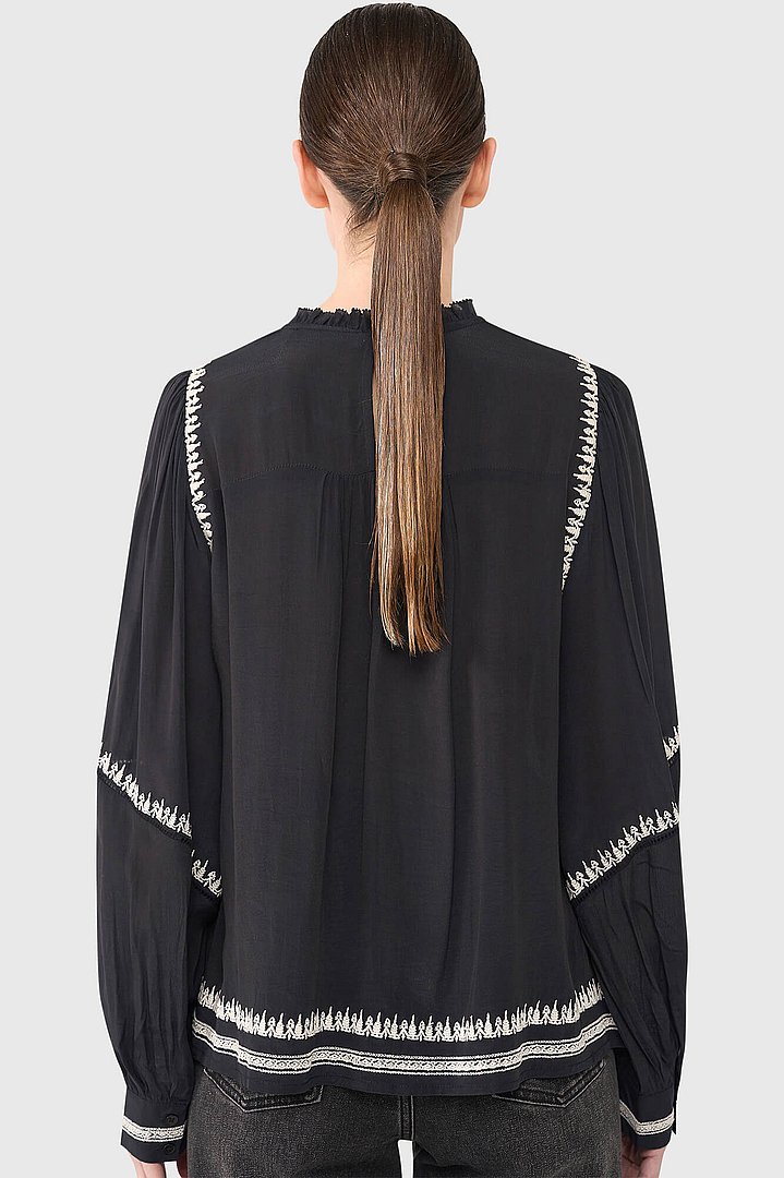 Blouse dames gable zwart geborduurd janice 10