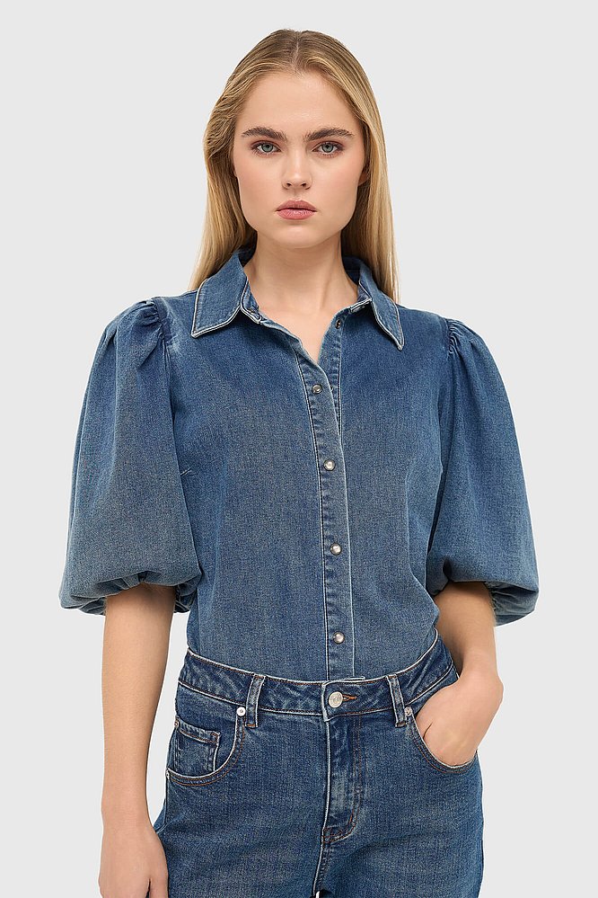 Blouse Dames Lars Blauw 932 Janice