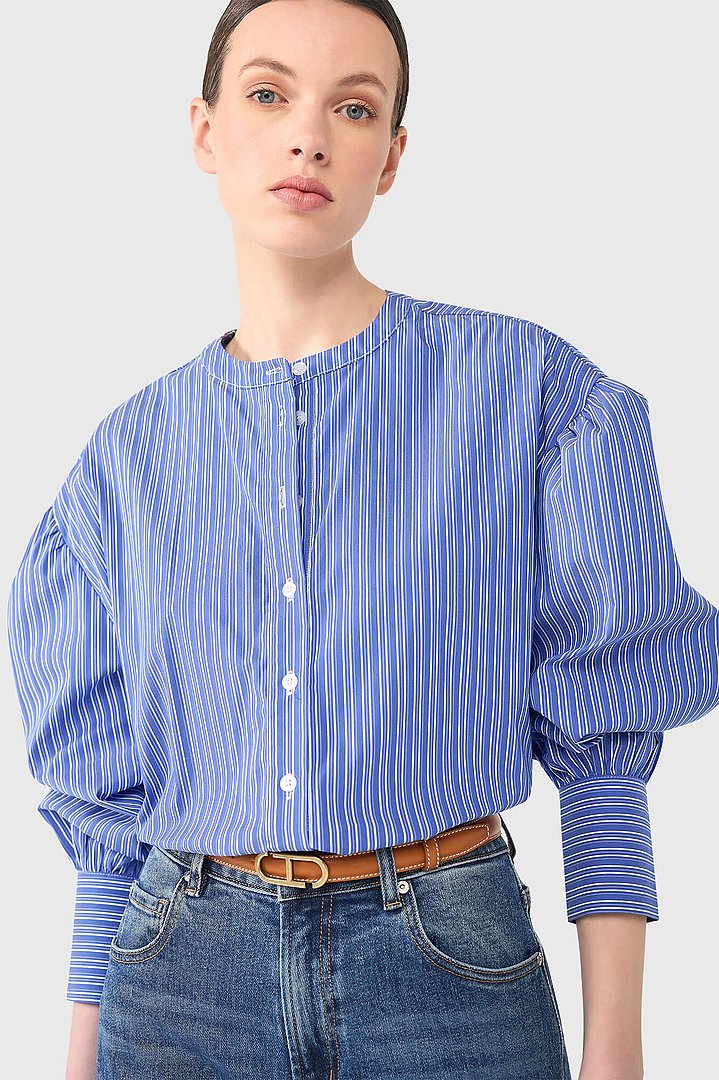 Blouse dames orson blauw gestreept janice 28