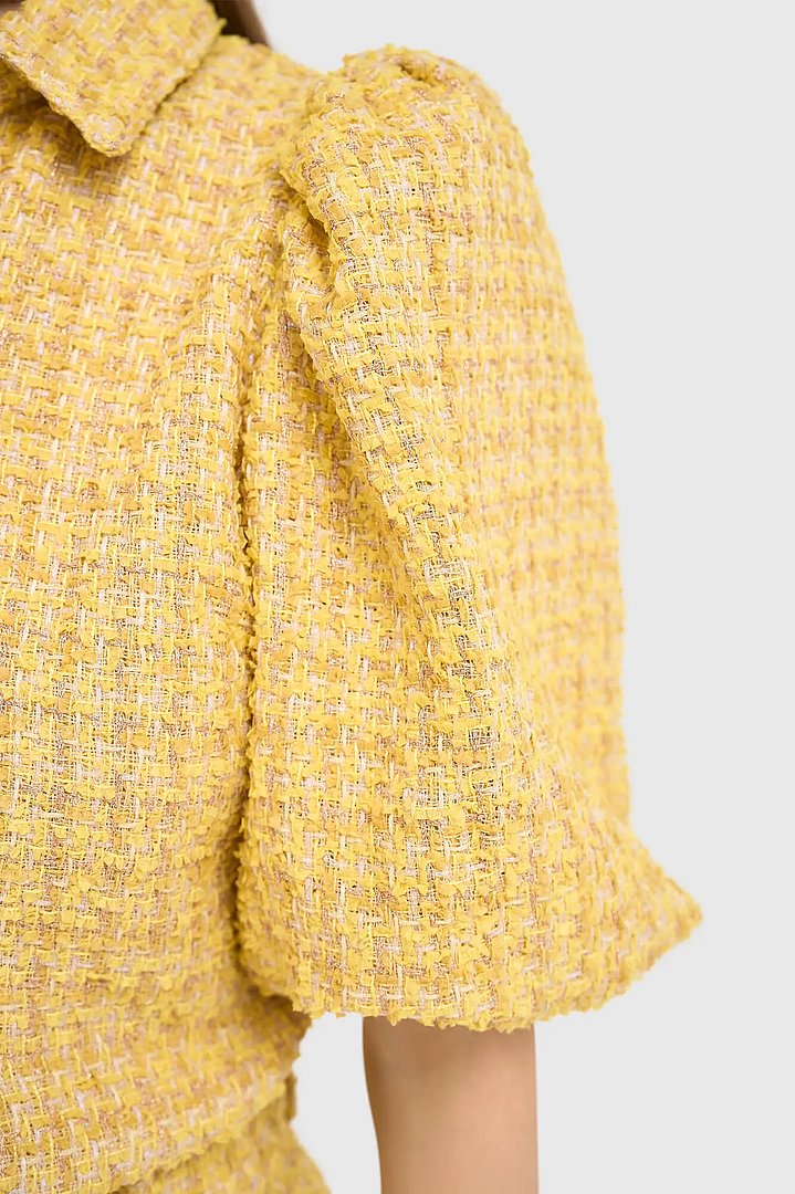 blouse-dames-pof-mouw-tweed-lars-geel-janice-01.webp