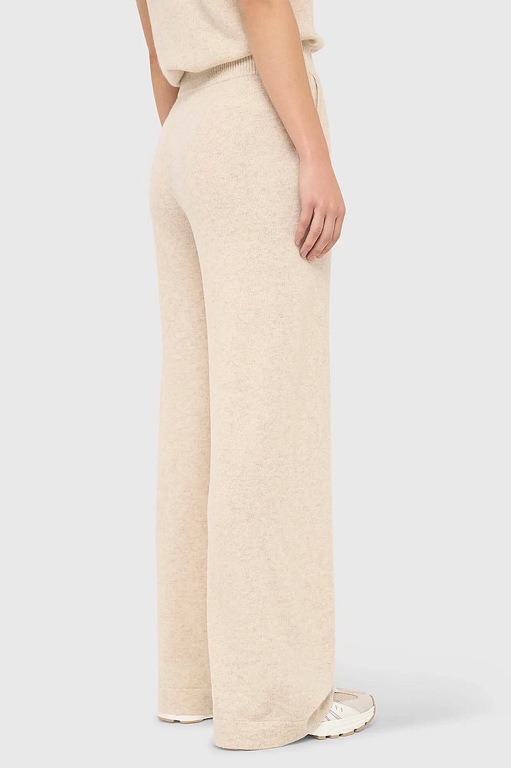 Cashmere Broek Wijde Pijp Dames Eldon Beige Janice 07