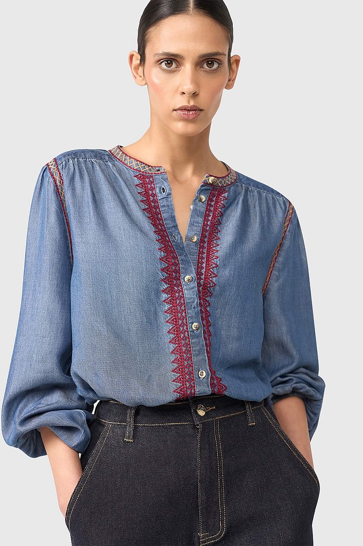 Dames blouse austin dexter japans denim janice 37