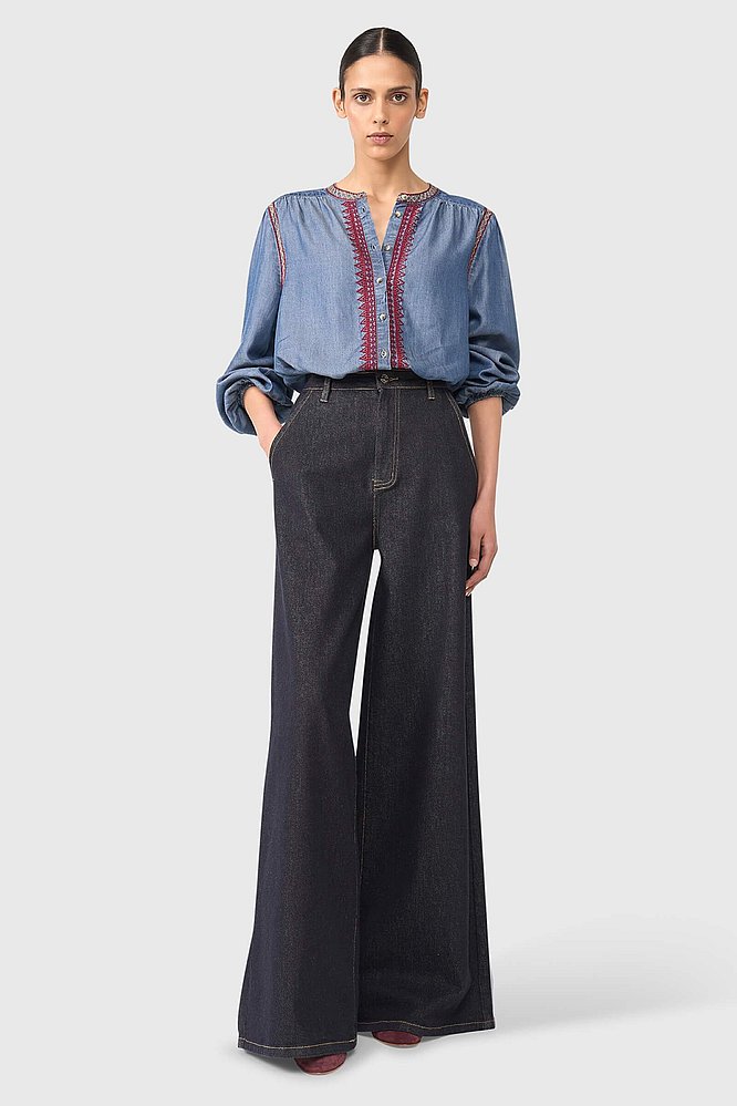 Dames blouse austin dexter japans denim janice 5