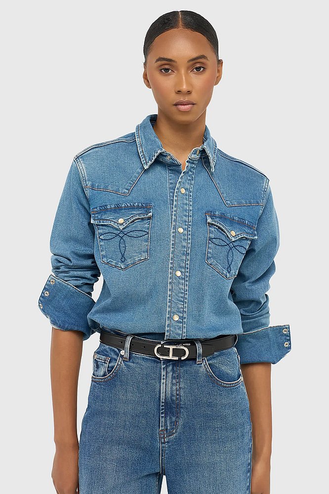 Denim Blouse Dames Stretch Levi 379 Janice 05 1