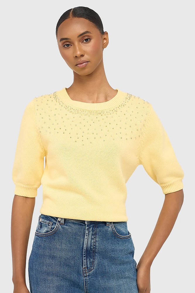 geel-katoenen-dames-truitje-met-steentjes-barret-janice-02.webp