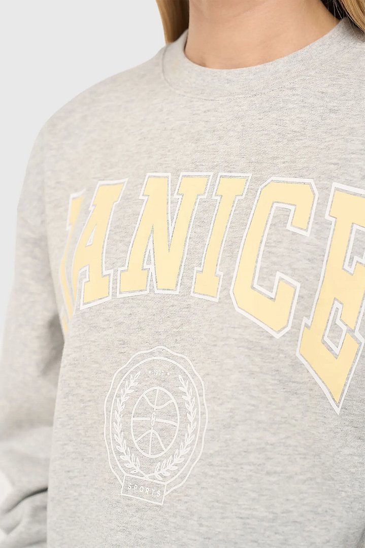 Grijze Dames Sweater Katoen Owen Logo Janice 04