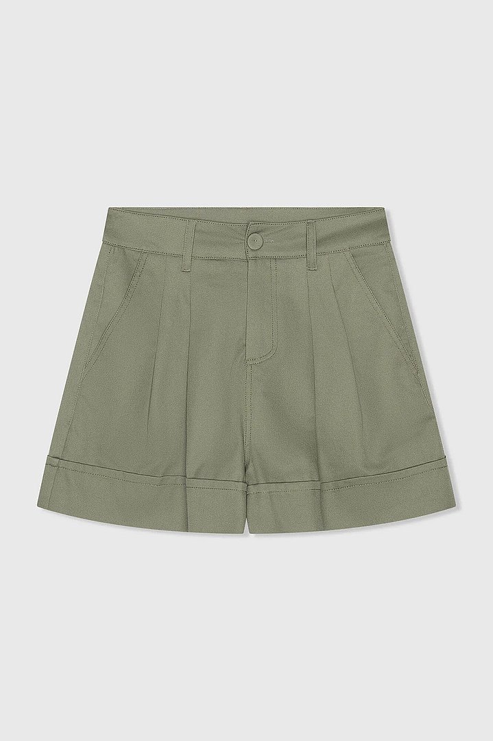 Groene Katoenen Shorts Dames Arthur Janice 00