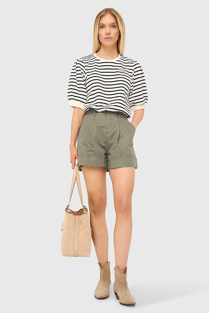 Groene Katoenen Shorts Dames Arthur Janice 01