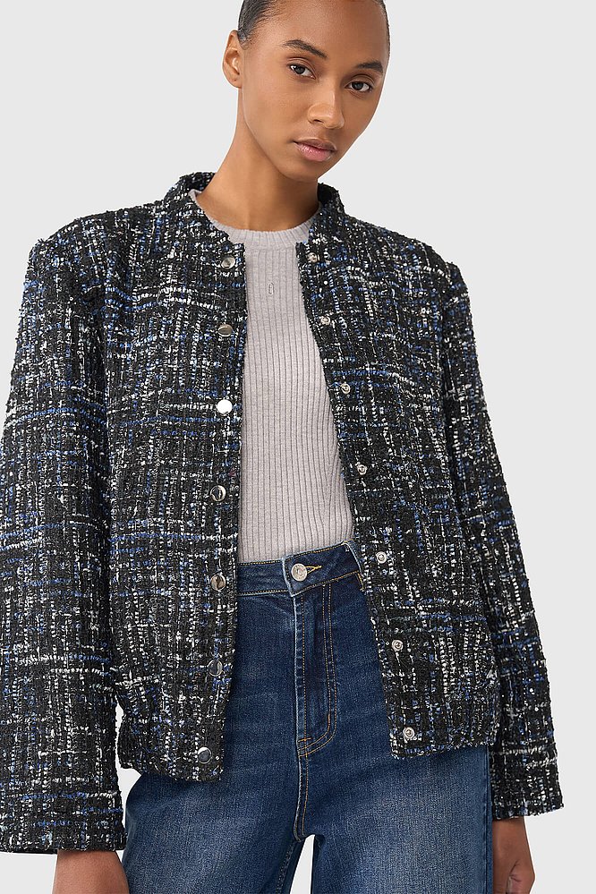 Jacket dames maddox blauw tweed lurex janice 12