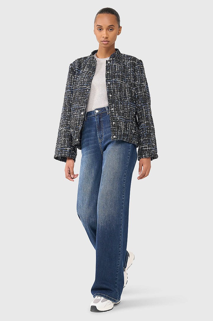 Jacket dames maddox blauw tweed lurex janice 9