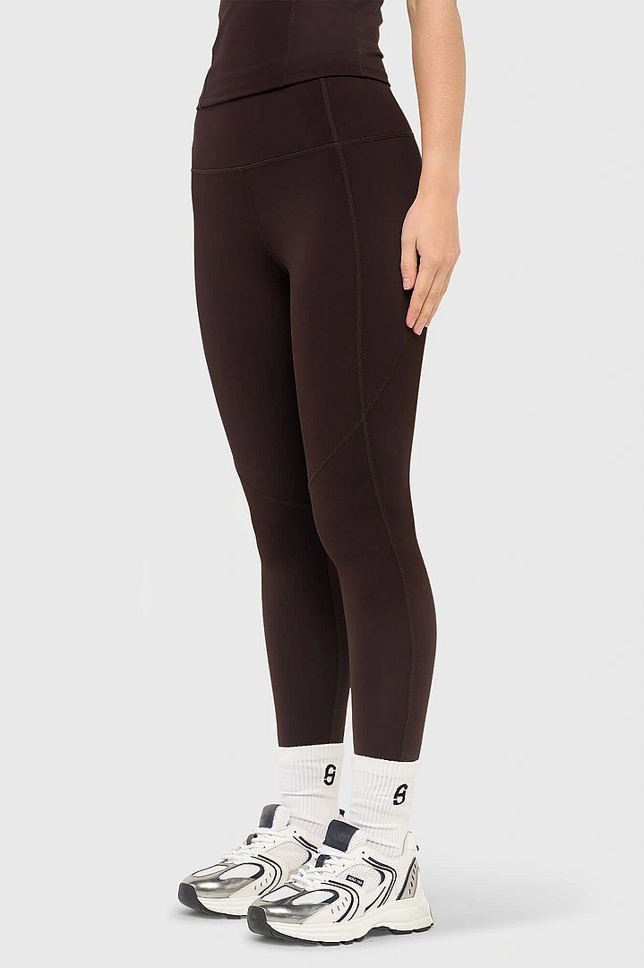 Legging Dames Sport Active Wear Ye Donkerbruin Janice 01