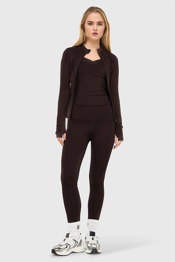Legging Dames Sport Active Wear Ye Donkerbruin Janice 04