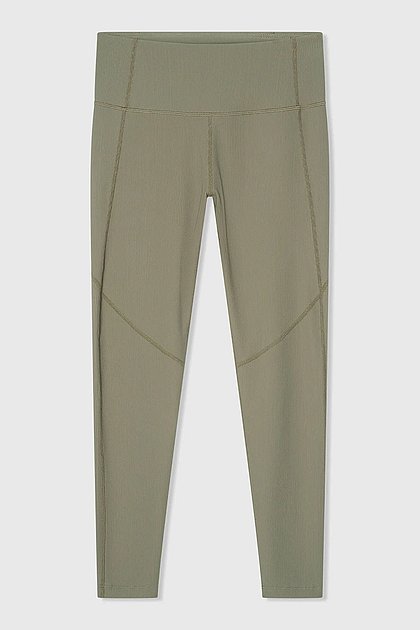 JANICE Dames Ye Legging Groen Rib