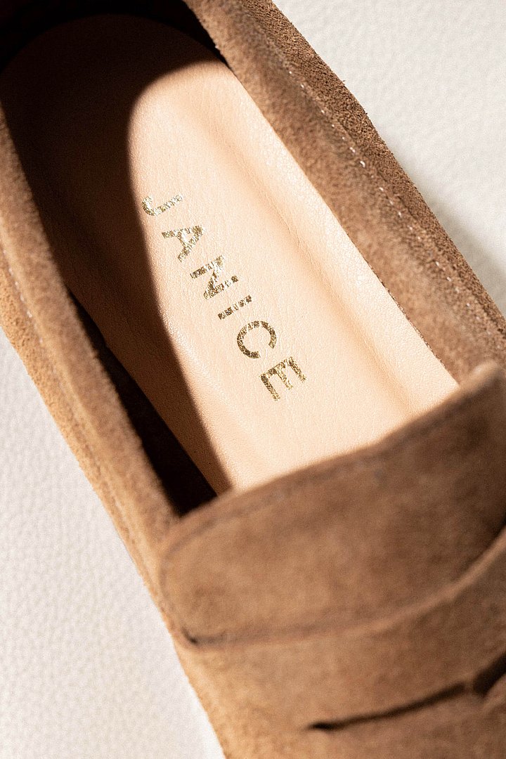 Loafers dames burt suede bruin 01