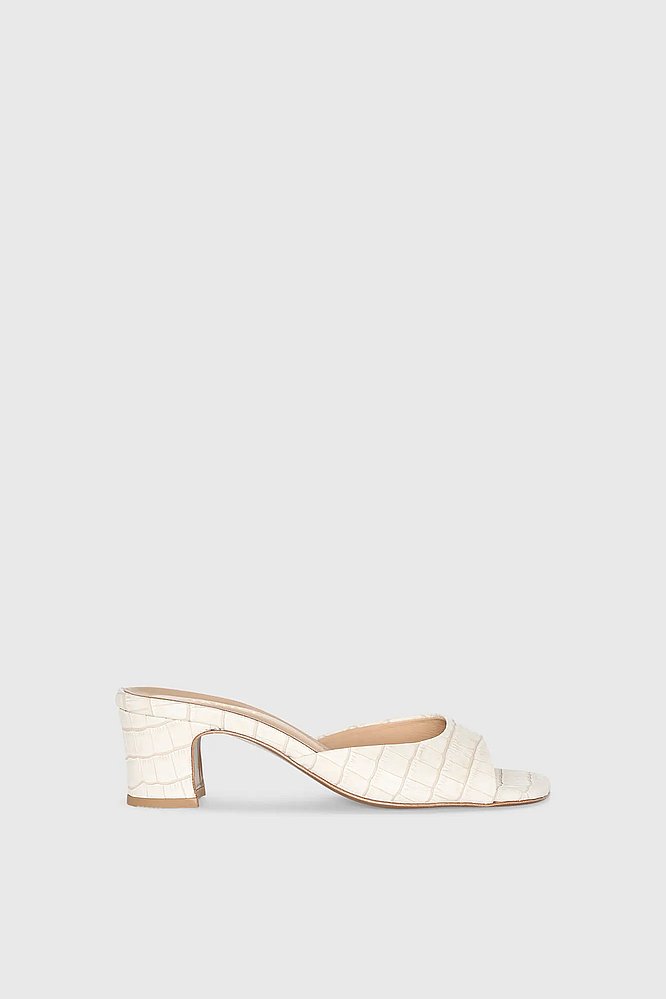Muiltjes Dames Leer Crew off White Geel Janice 04