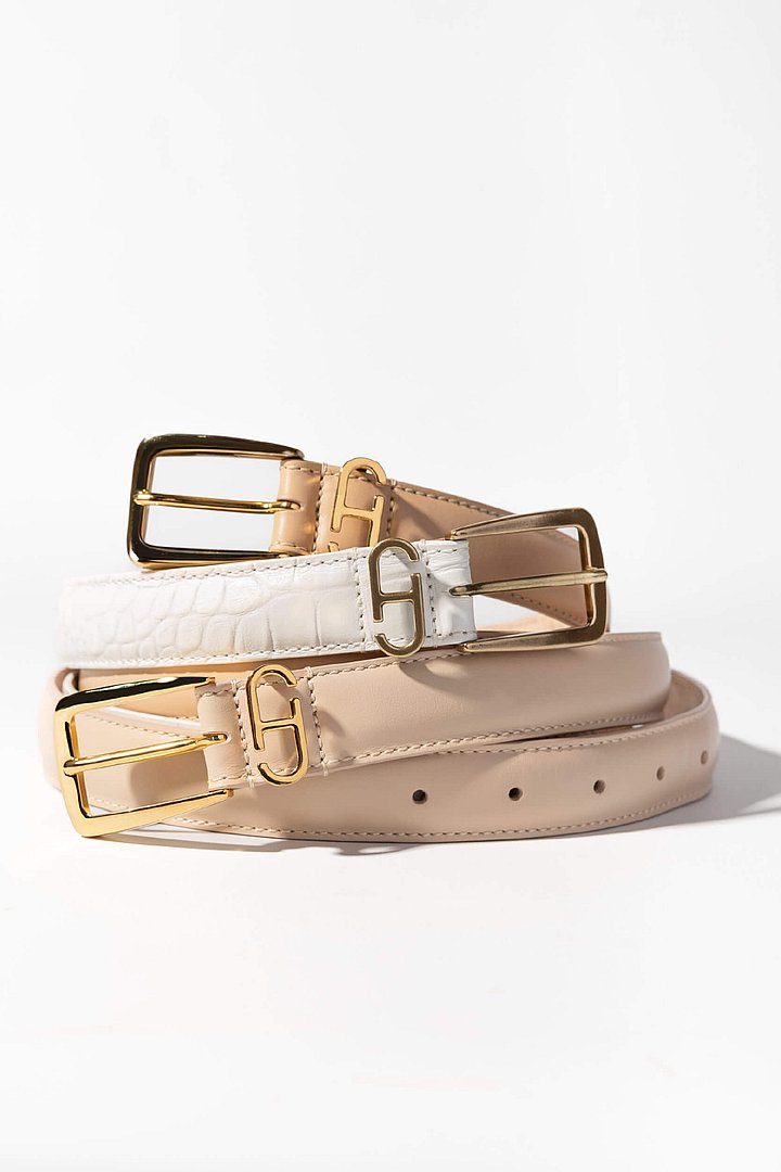 Riem Dames Colby Leer Taupe Creme Offwhite 01