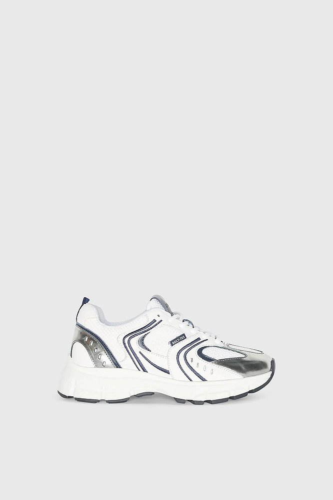 Runner Sneakers Dames Bolt Blauw Wit 703 Janice 04