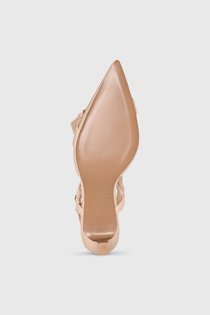 Slingbacks Dames Leer Hakje Beige Elio Janice 00