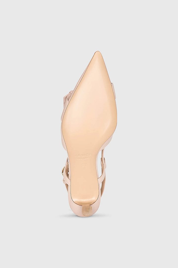 Slingbacks Dames Leer Hakje Roze Elio Janice 00
