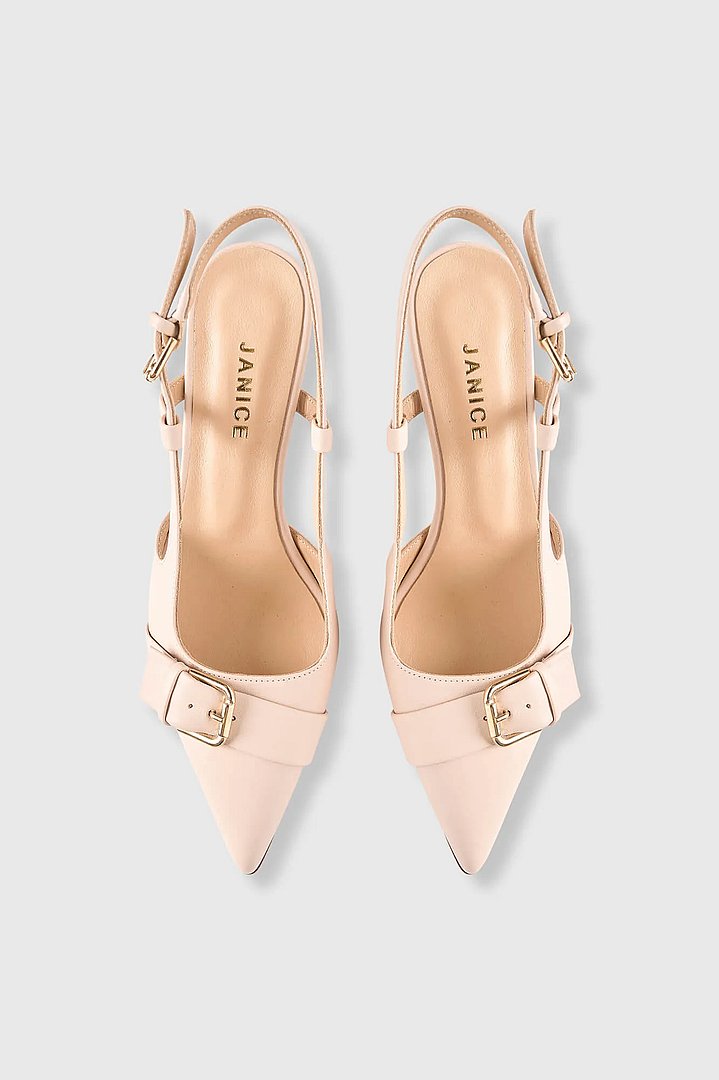Slingbacks Dames Leer Hakje Roze Elio Janice 02