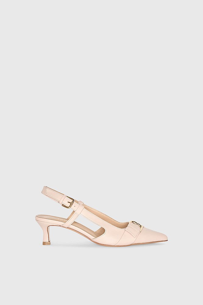 Slingbacks Dames Leer Hakje Roze Elio Janice 04