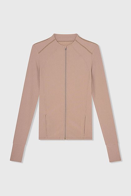 JANICE Dames Texas Sportvest Bruin Rib