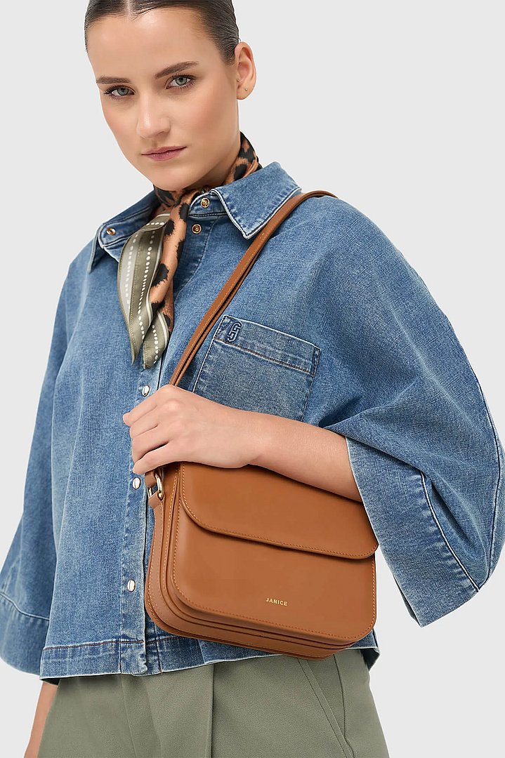 Suede Dames Tas Elias Camel Croco Janice 01