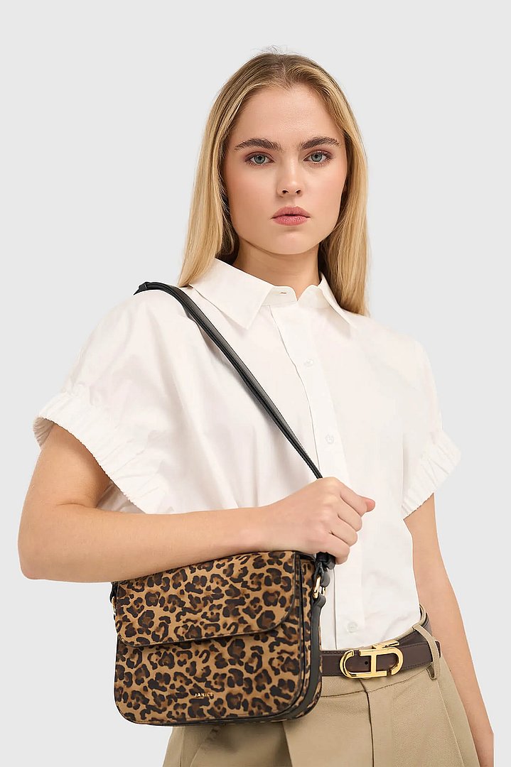 Suede Dames Tas Elias Panterprint Janice 04