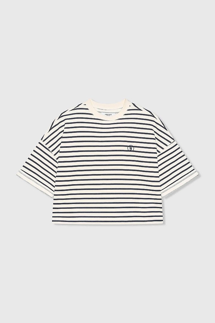 Sweater Dames Blauw Wit Strepen Katoen Aiden Janice 00