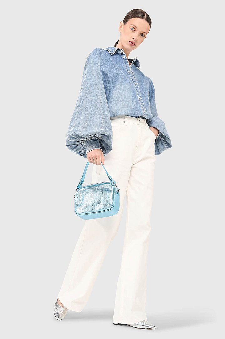 Tas dames bruce metallic blauw janice