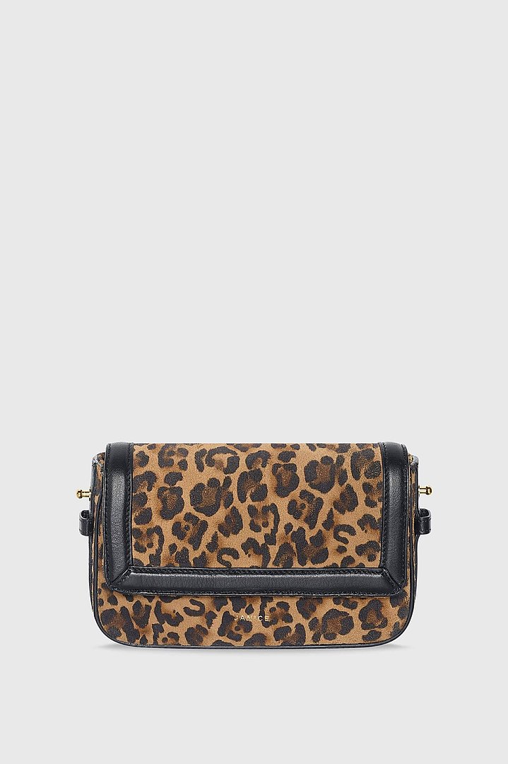 Tas dames suede brett panterprint janice 2