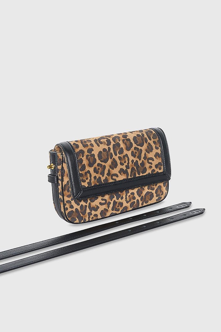 Tas dames suede brett panterprint janice 4