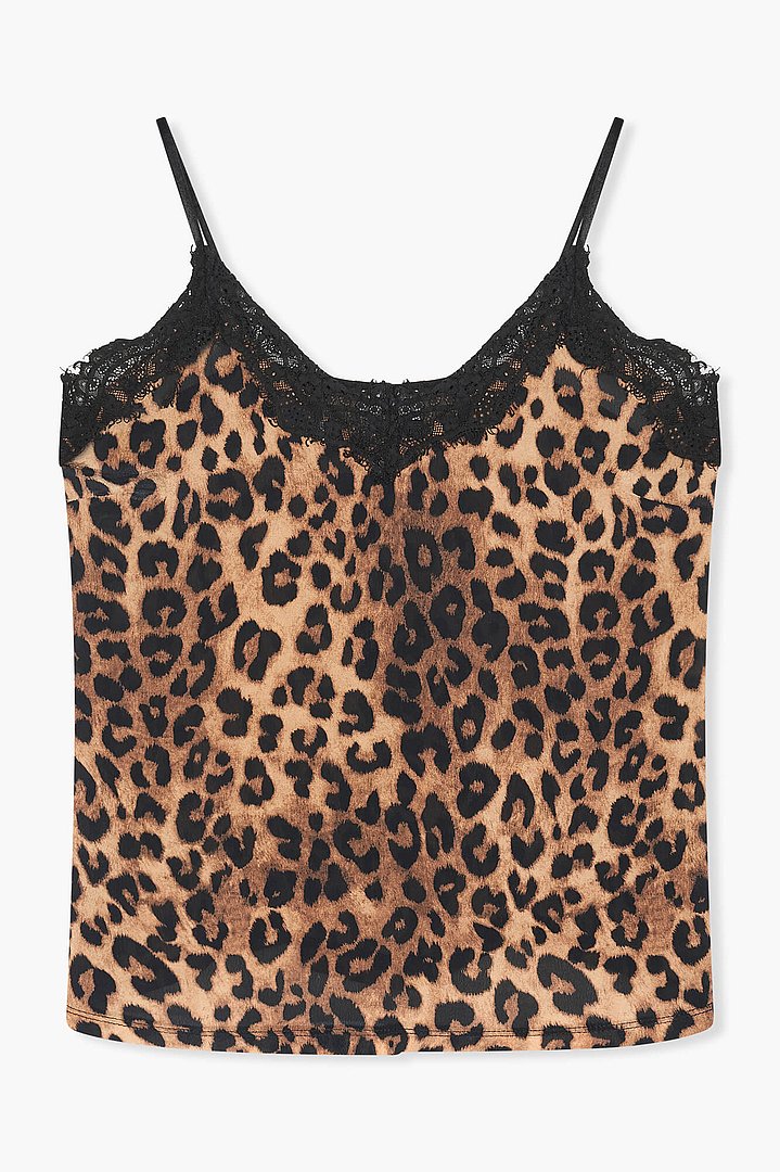 Top dames bruin panter print river janice