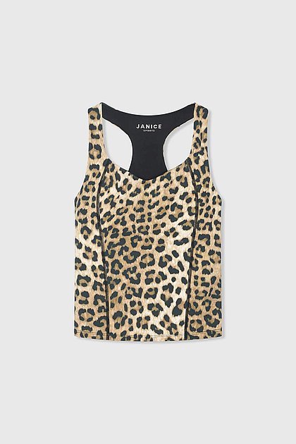 JANICE Dames Ryle Sport Top Panterprint