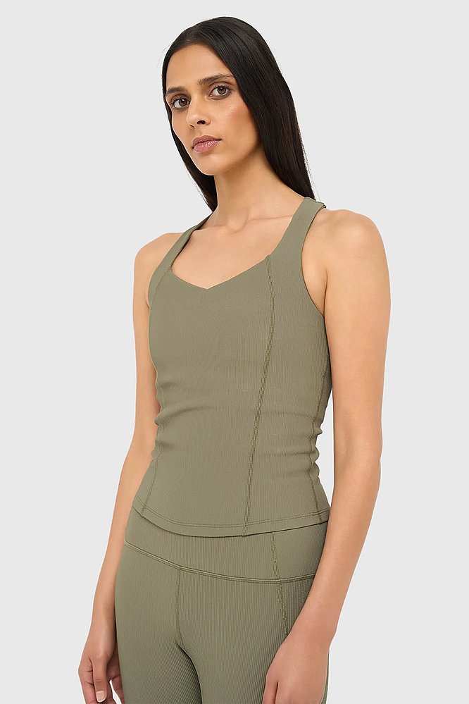Top Dames Sport Bh Yoga Ryle Groen Rib Janice 01