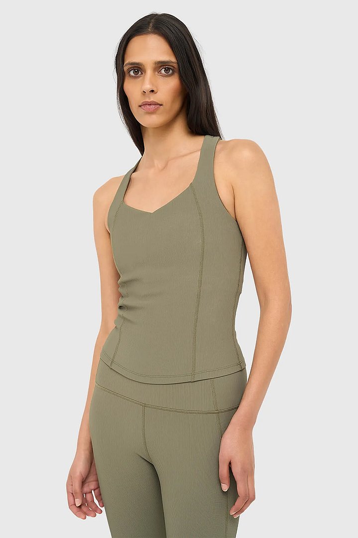 Top Dames Sport Bh Yoga Ryle Groen Rib Janice 02