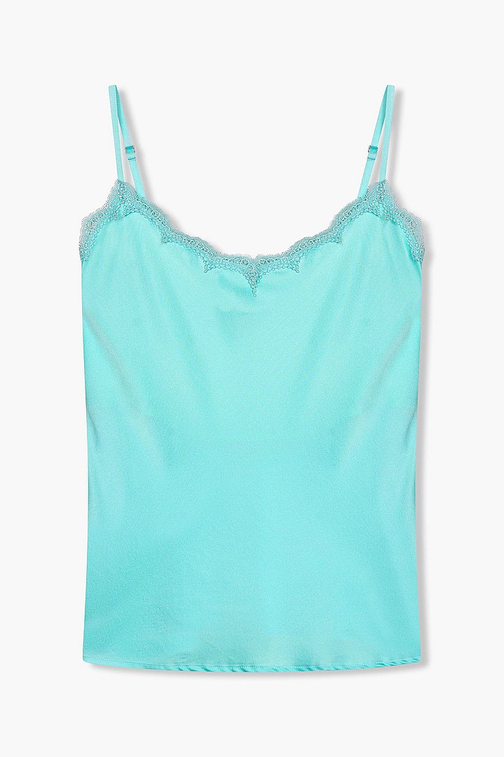 Zijde top dames blauw river janice