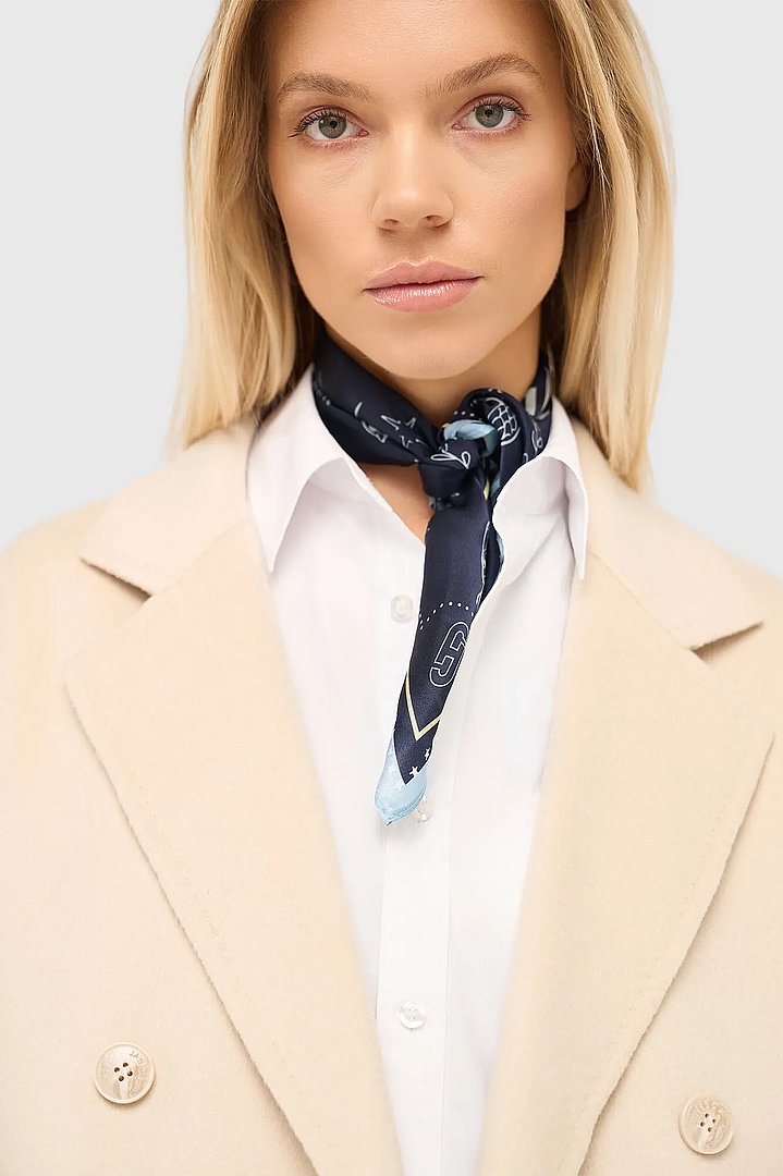Zijden Sjaal Dames Print Effron Blauw Janice 02