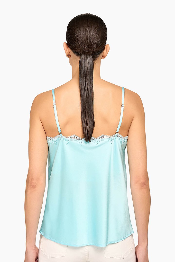 Zijden top dames blauw river janice
